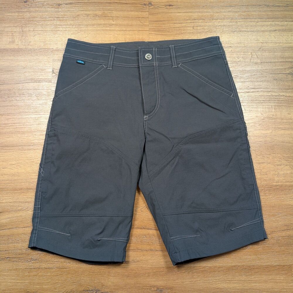 Kuhl Renegade Shorts Men's Sz 32 Gray Nylon Stretch Zip Pocket Hiking Cargo 11"